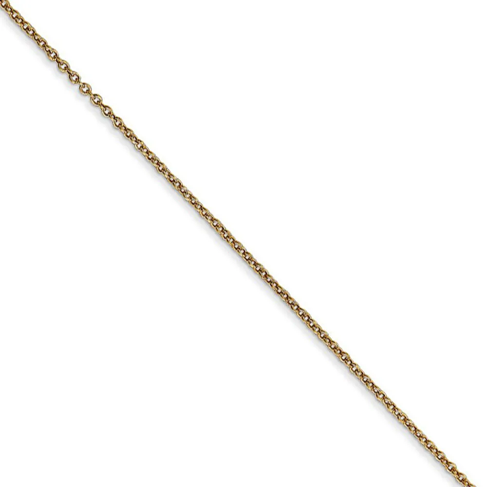 14k Yellow Gold 20th Anniversary Rope Heart Necklace