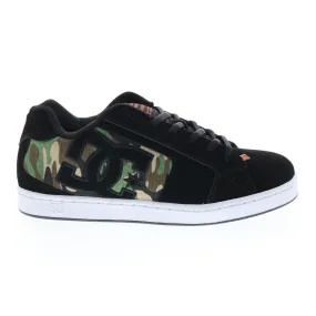 302361-BCM Mens Black Nubuck Lace Up Skate Sneakers