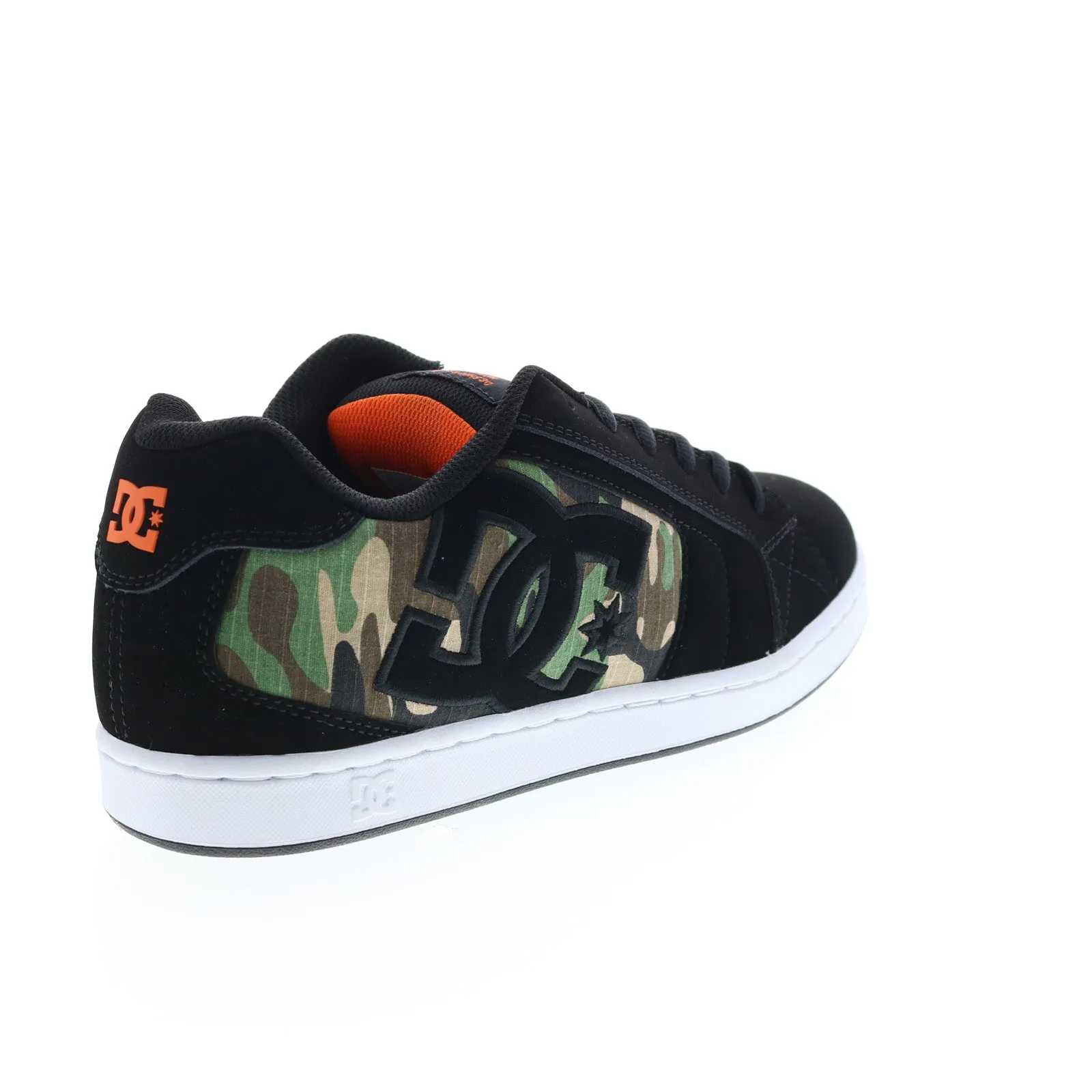 302361-BCM Mens Black Nubuck Lace Up Skate Sneakers