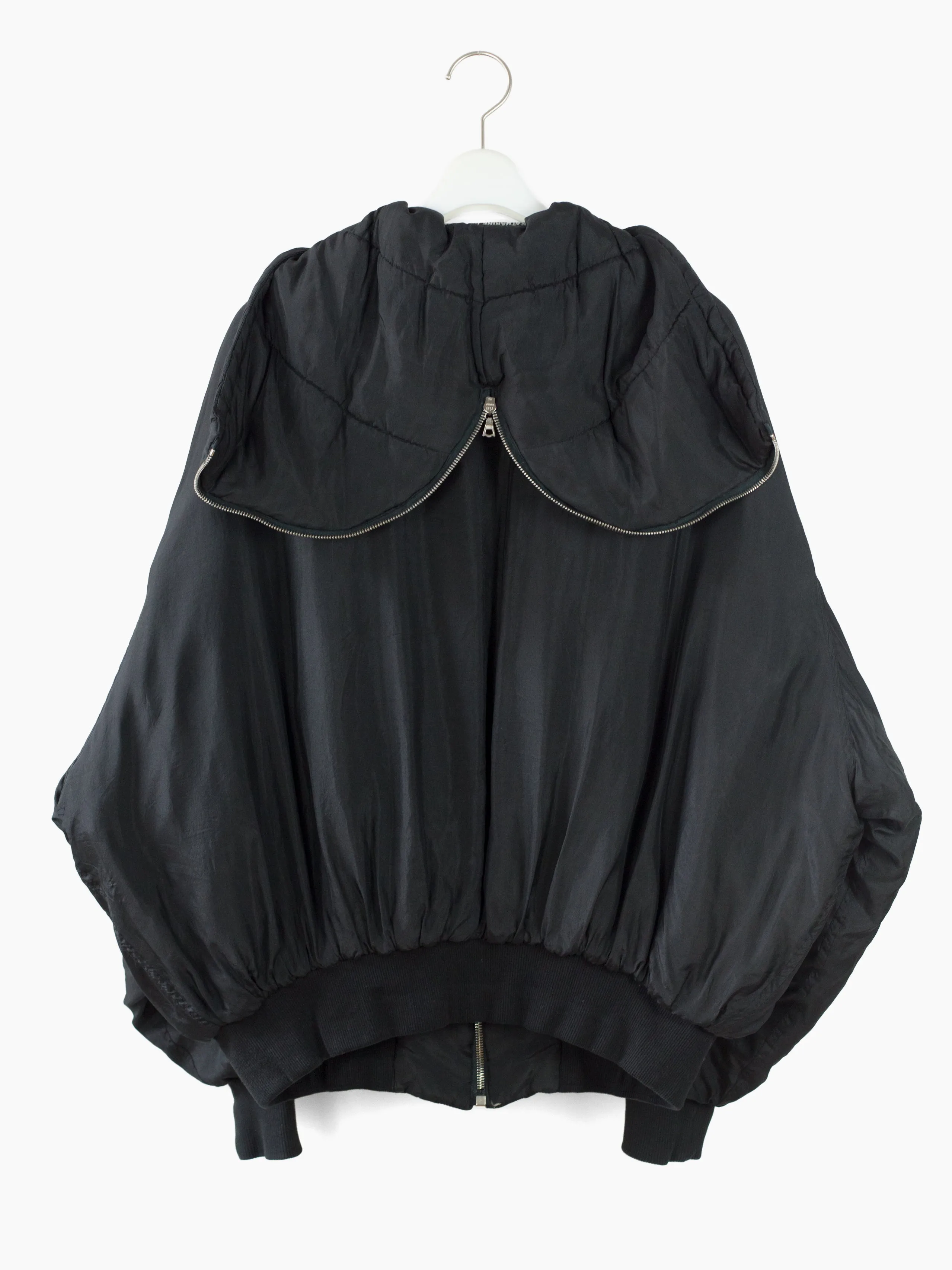 90s Padded Silk Minimalist N2B Bomber by Katharine Hamnett