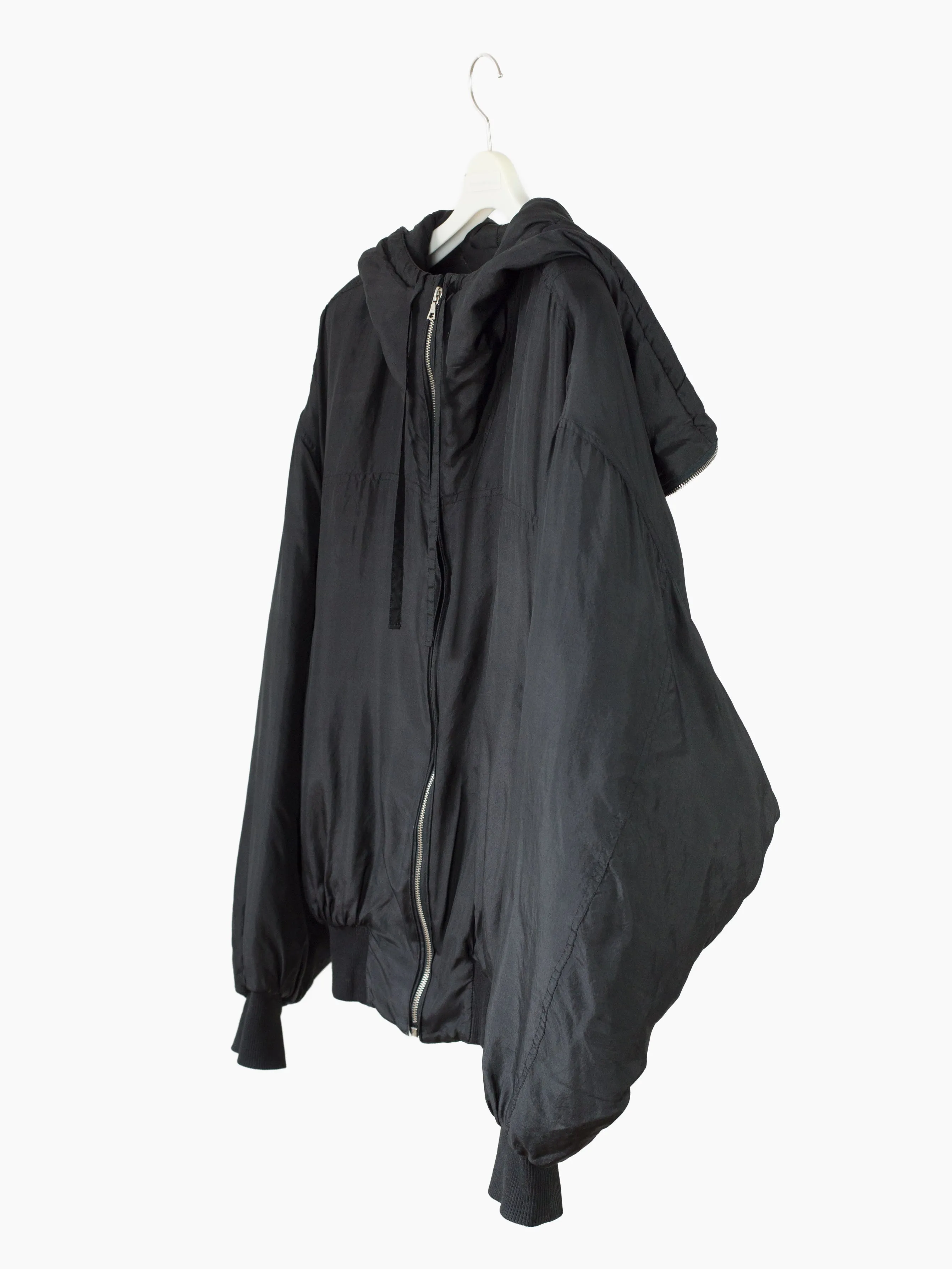 90s Padded Silk Minimalist N2B Bomber by Katharine Hamnett