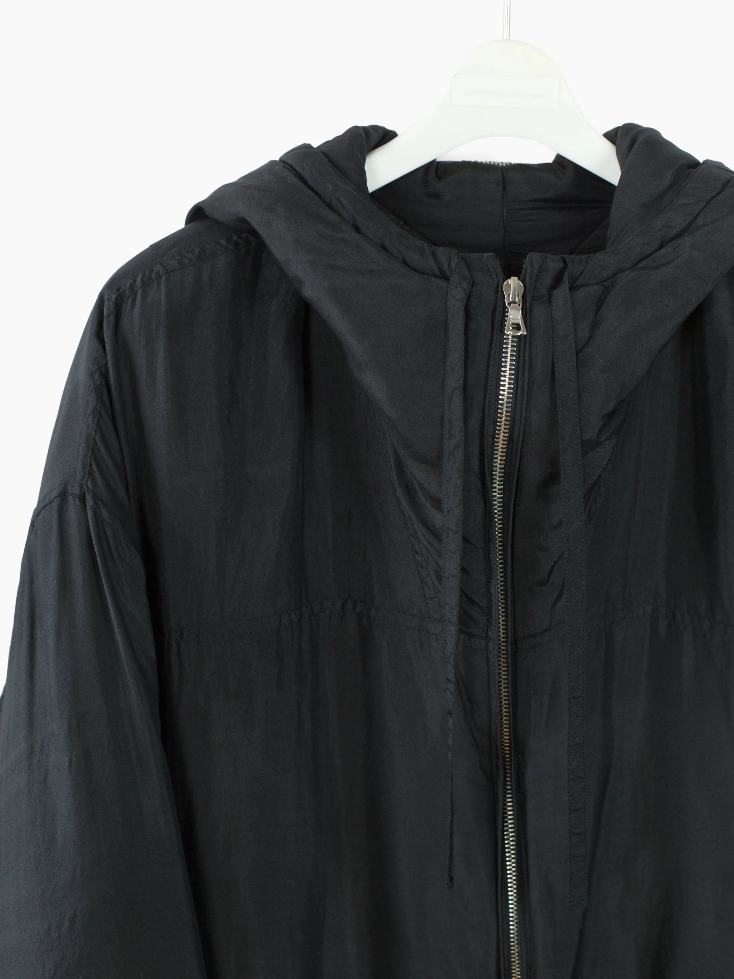 90s Padded Silk Minimalist N2B Bomber by Katharine Hamnett