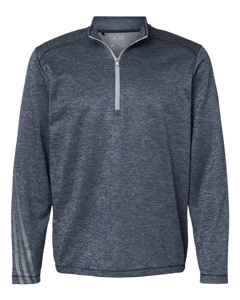 Adidas Heathered Quarter-Zip Pullover - Brushed Terry Fabric