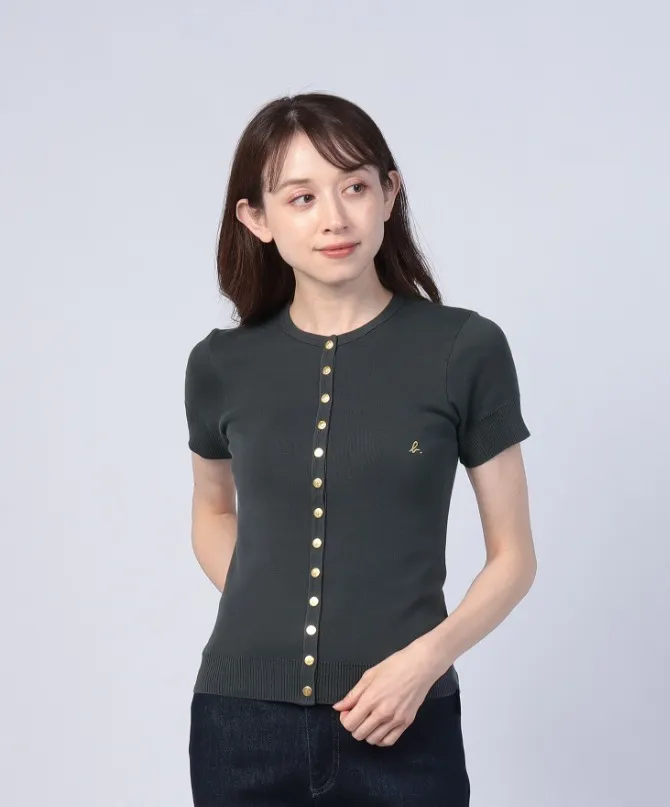 Agnes B Casual Cotton Short Sleeves Logo Office Style