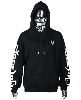 Ambigram Hoodie with Mask Design