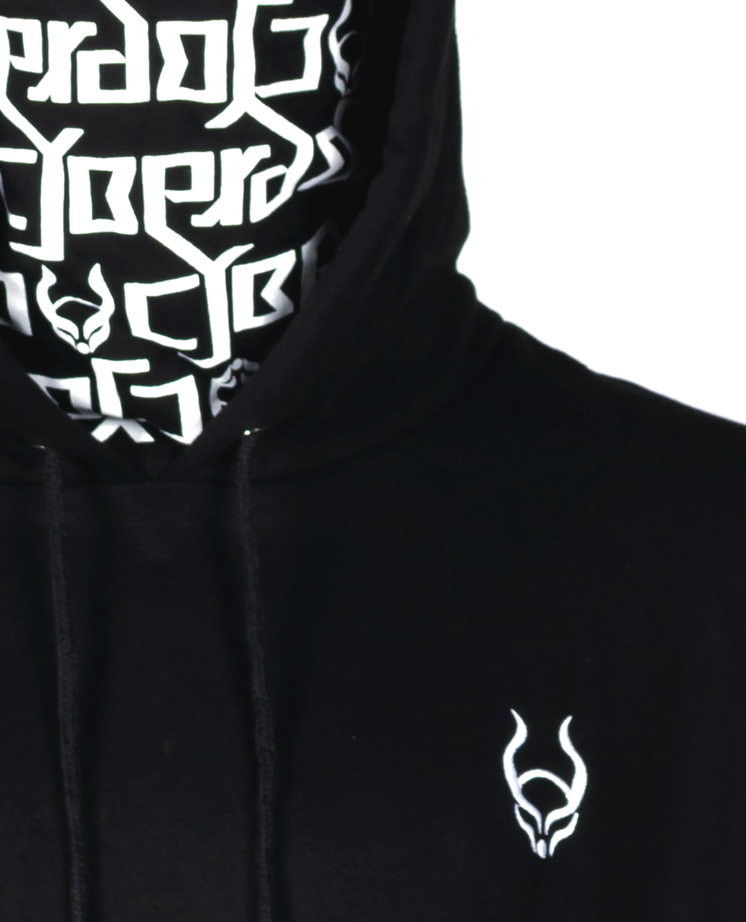 Ambigram Hoodie with Mask Design