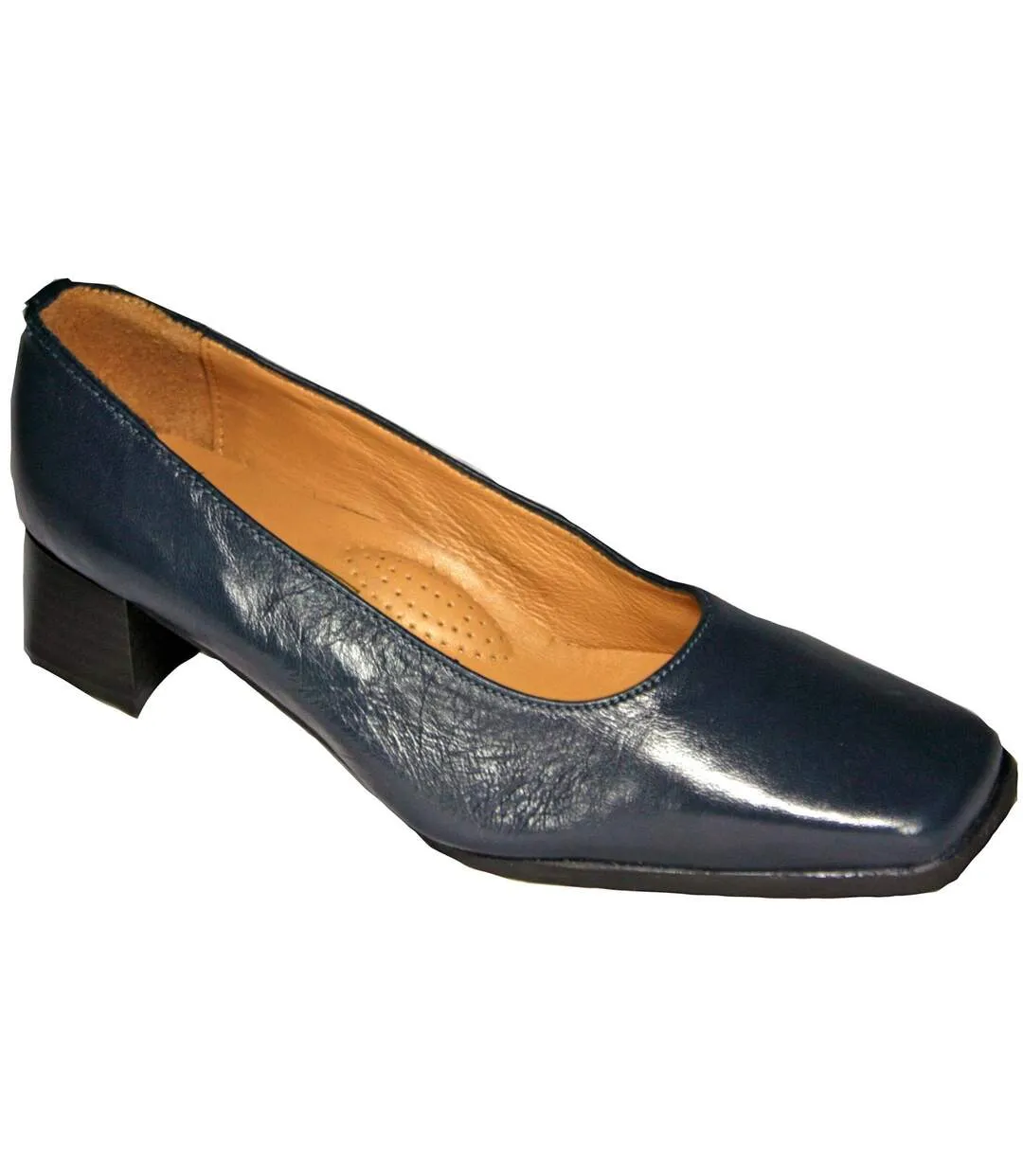 Amblers Walford Navy Ladies Wide Fit Court Shoes