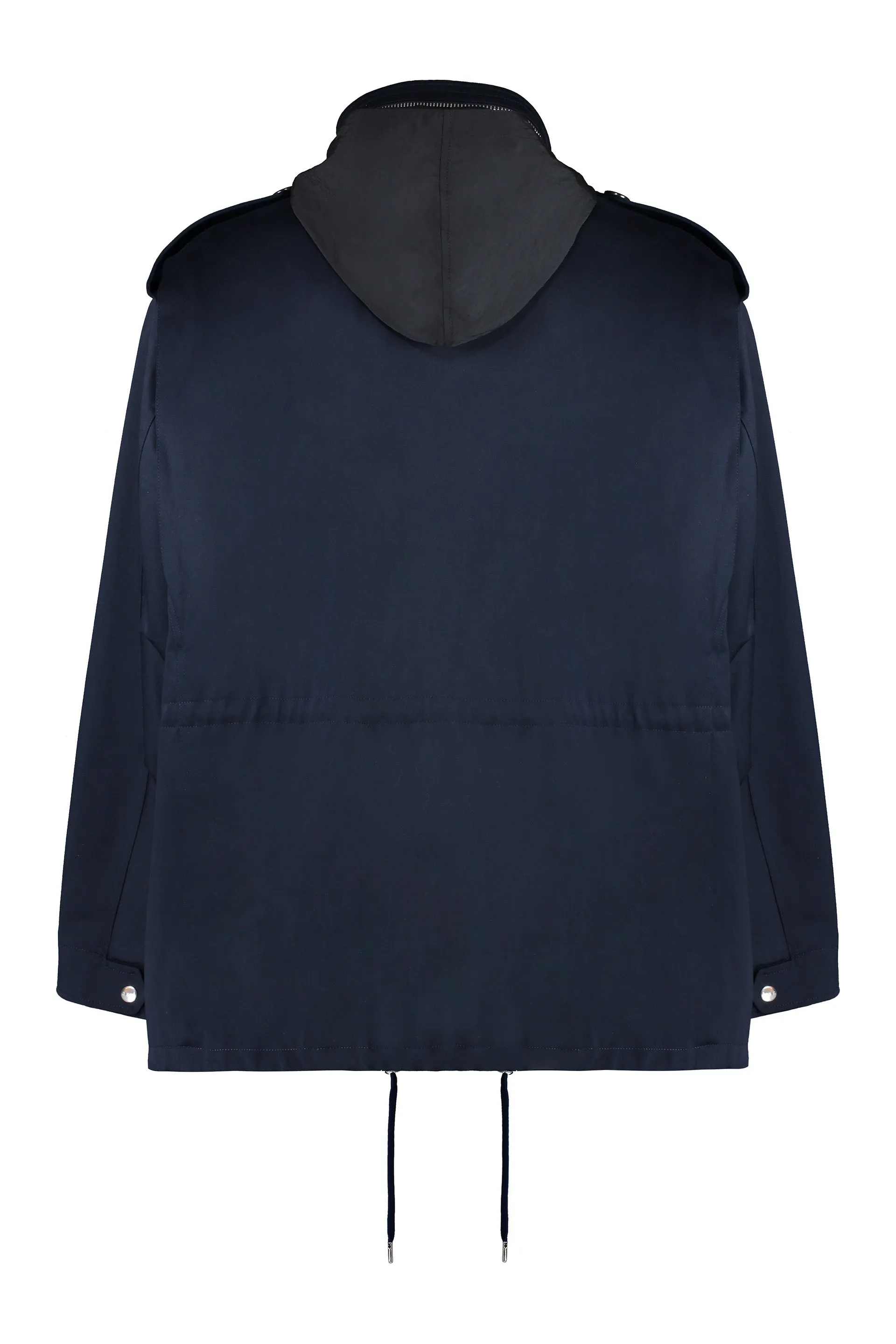 AMI PARIS Navy Canvas Mini-Parka Jacket Men SS23 Collection