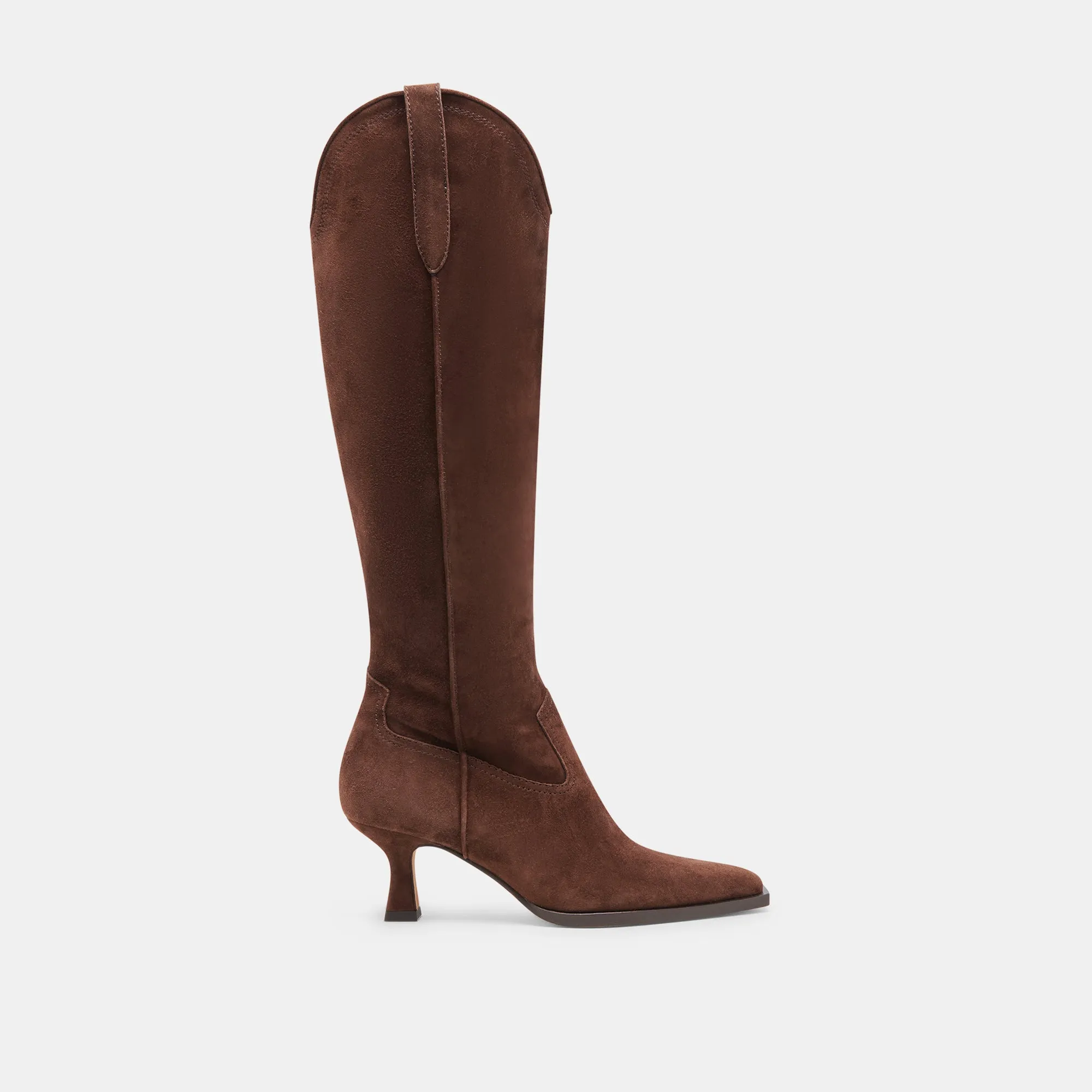 ARIANA DK BROWN SUEDE BOOTS