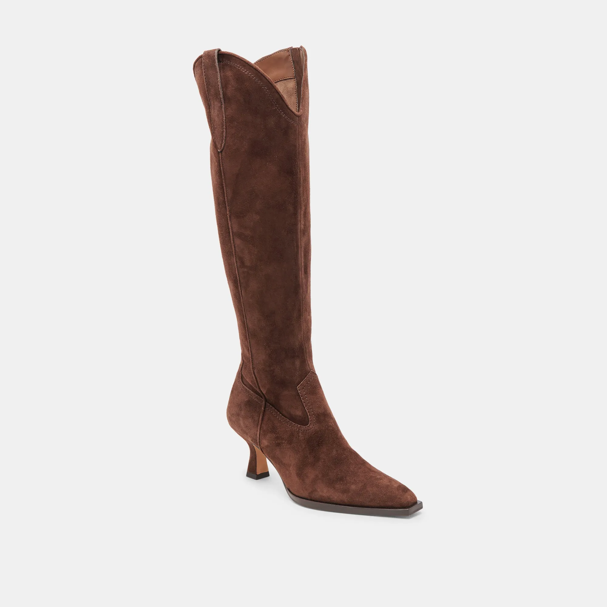 ARIANA DK BROWN SUEDE BOOTS