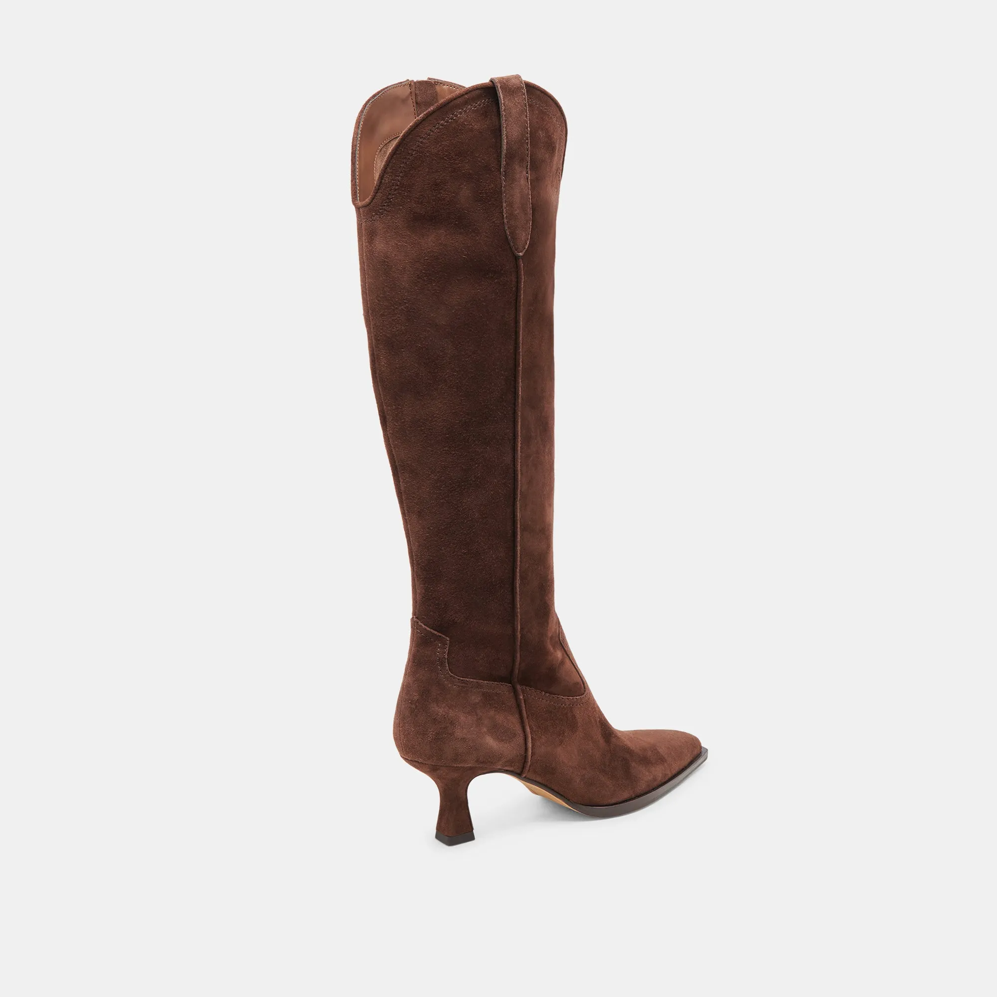 ARIANA DK BROWN SUEDE BOOTS