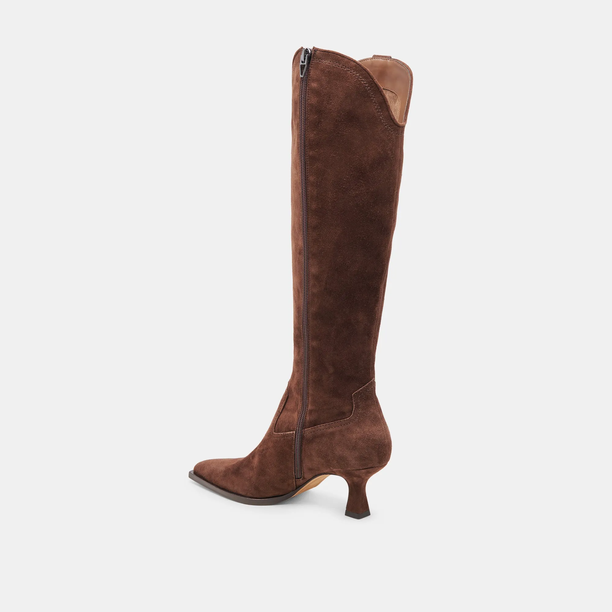 ARIANA DK BROWN SUEDE BOOTS