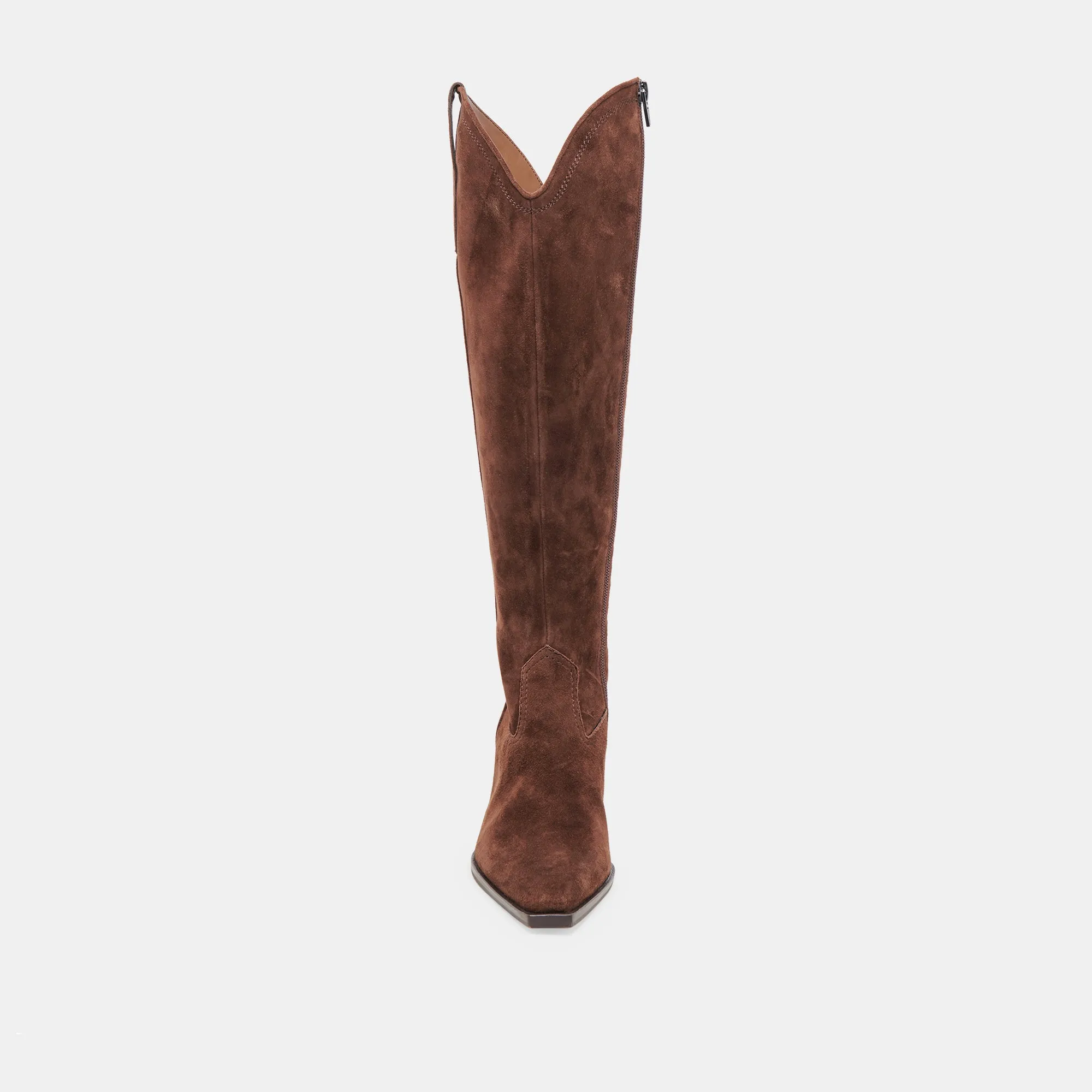 ARIANA DK BROWN SUEDE BOOTS