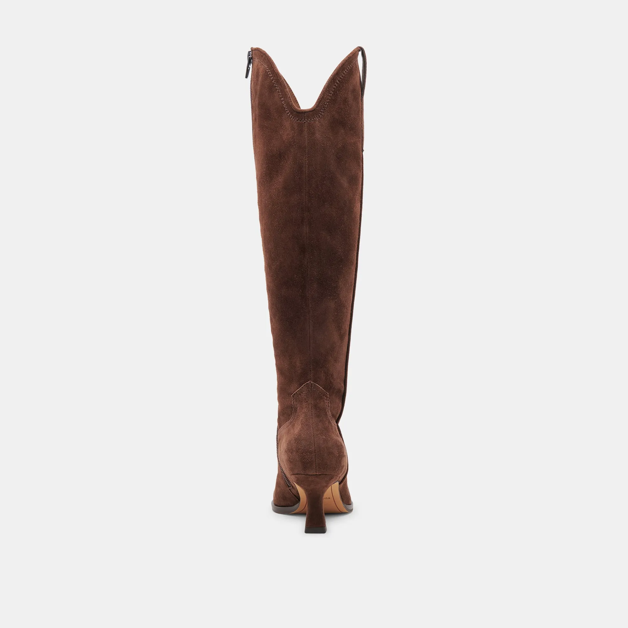 ARIANA DK BROWN SUEDE BOOTS