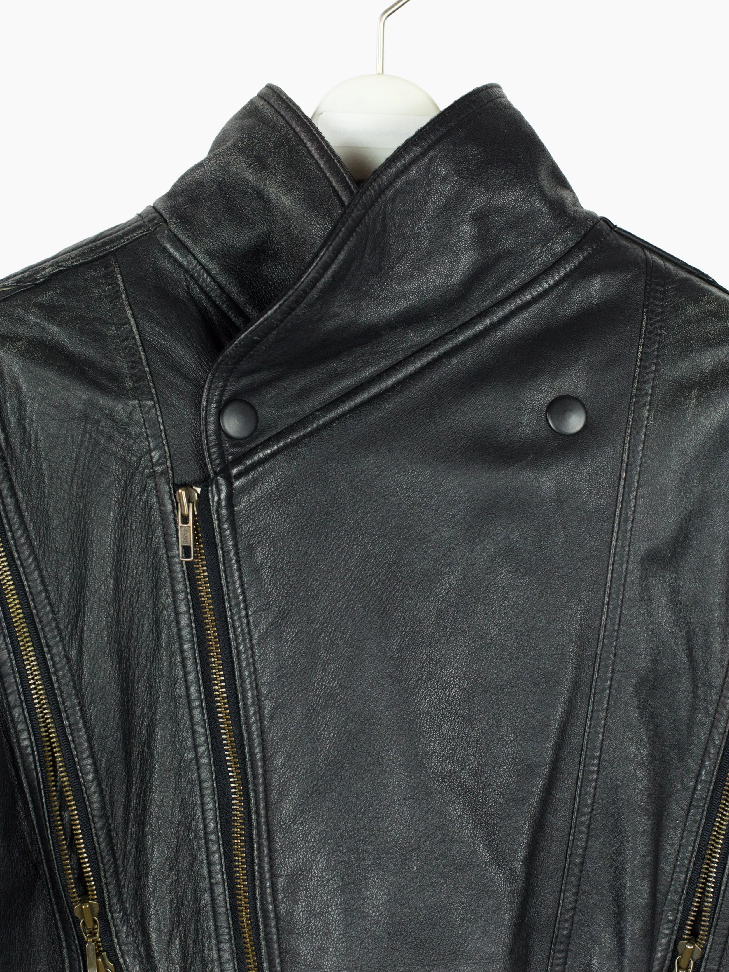 Arrston Volaju Kohshin Satoh 80s Shoulder Strap Armzip Leather Jacket