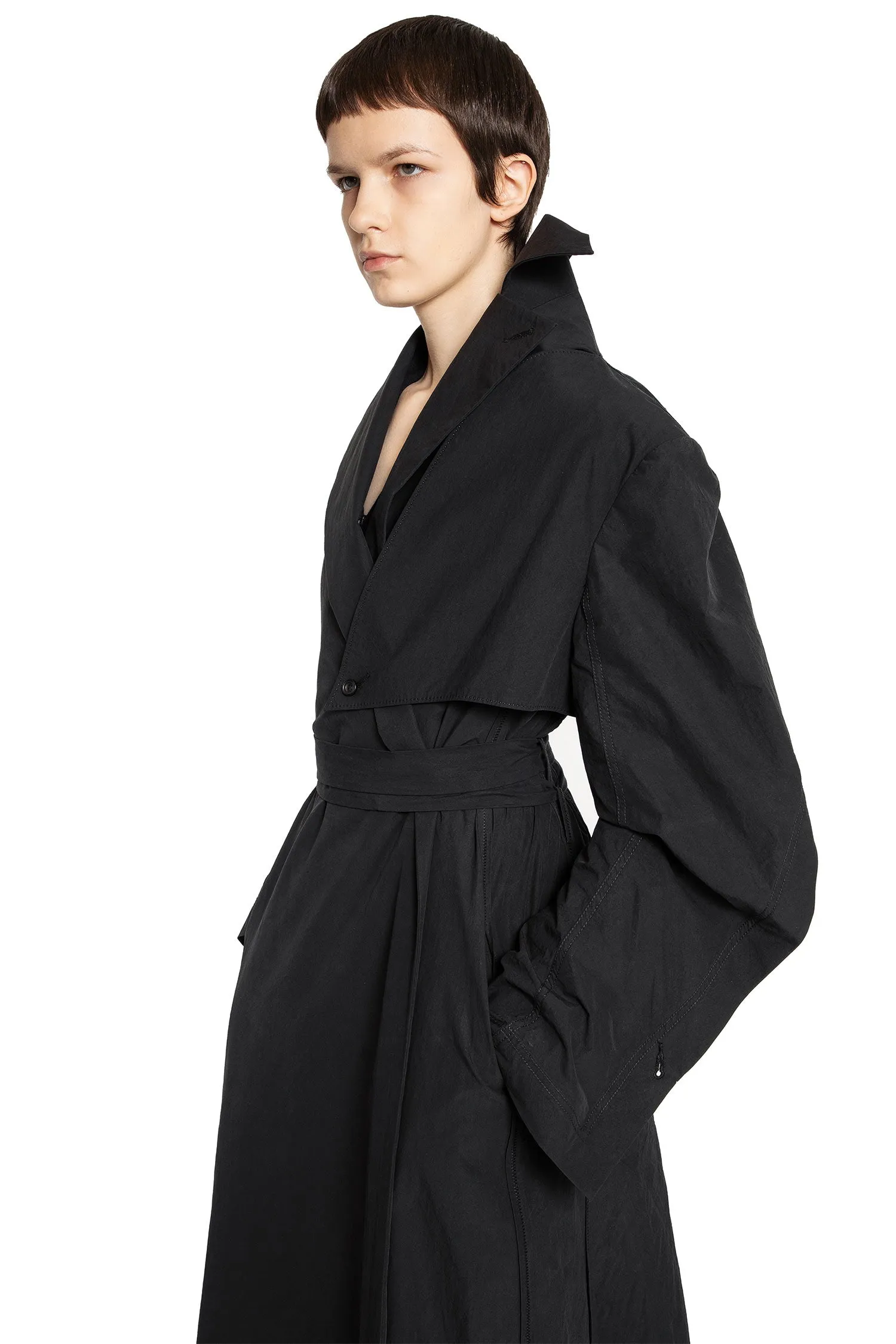 asymmetric collar coat by yehuafan