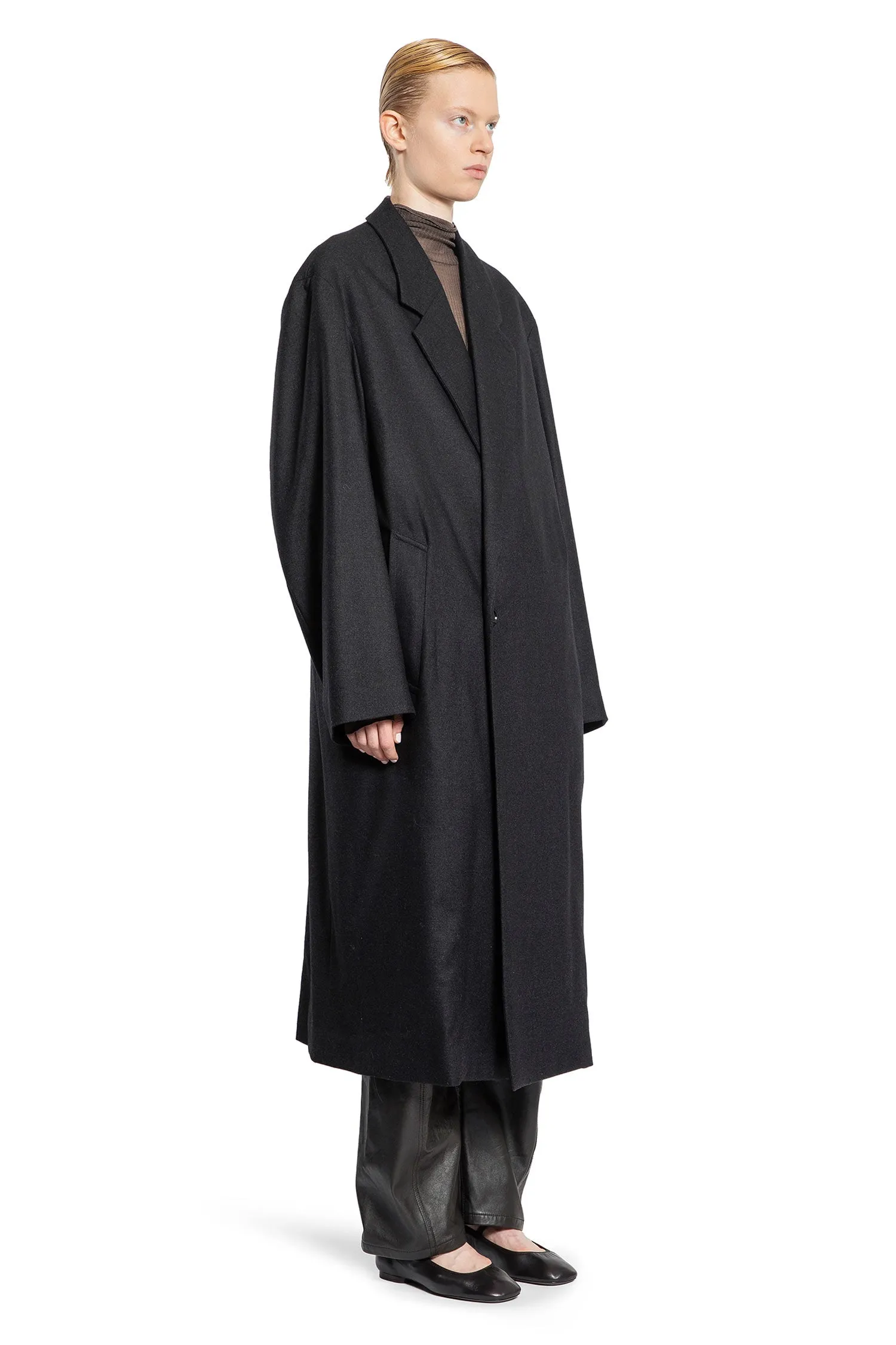 asymmetric collar coat