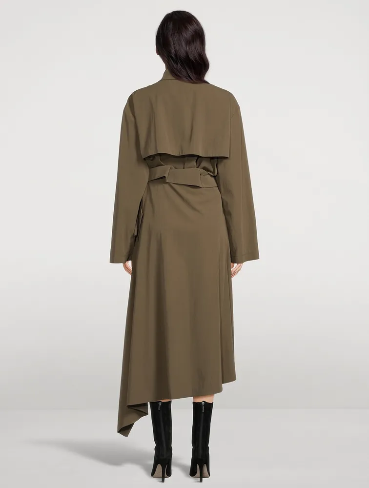 Asymmetric Trench Coat in AWAKE MODE