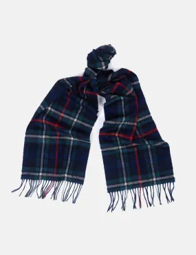 Barbour Mackenzie Blue Check Tartan Scarf