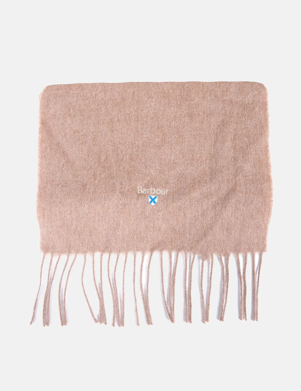 Barbour Plain Lambswool Scarf - Fossil Beige: Men's Fashion Accessory