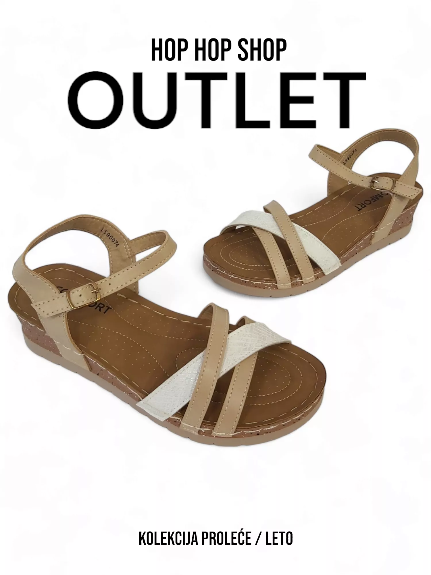 Beige Women's Sandals LS90074 - Online Shopping