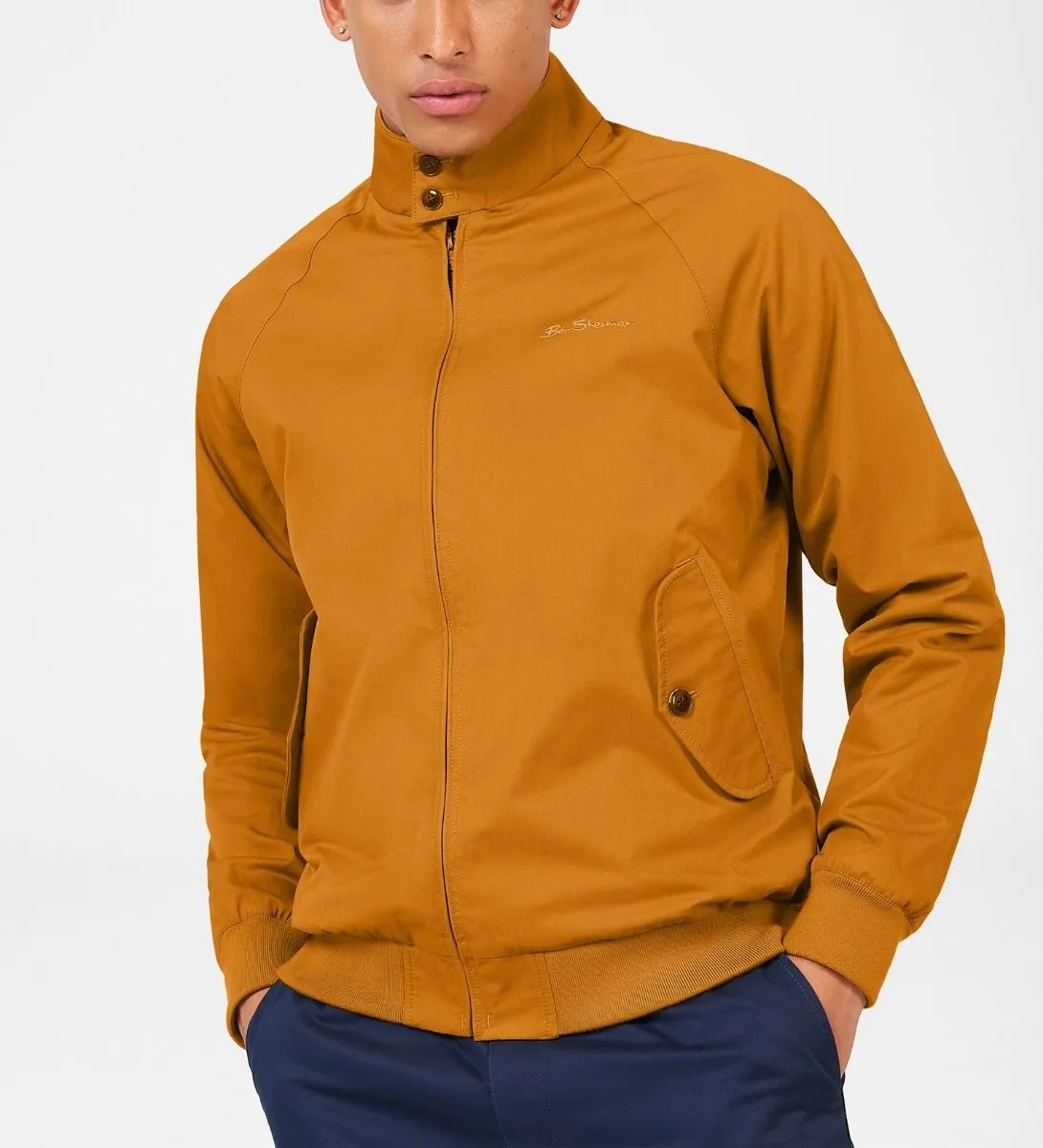 Mustard Ben Sherman Casual Harrington Jacket Signature