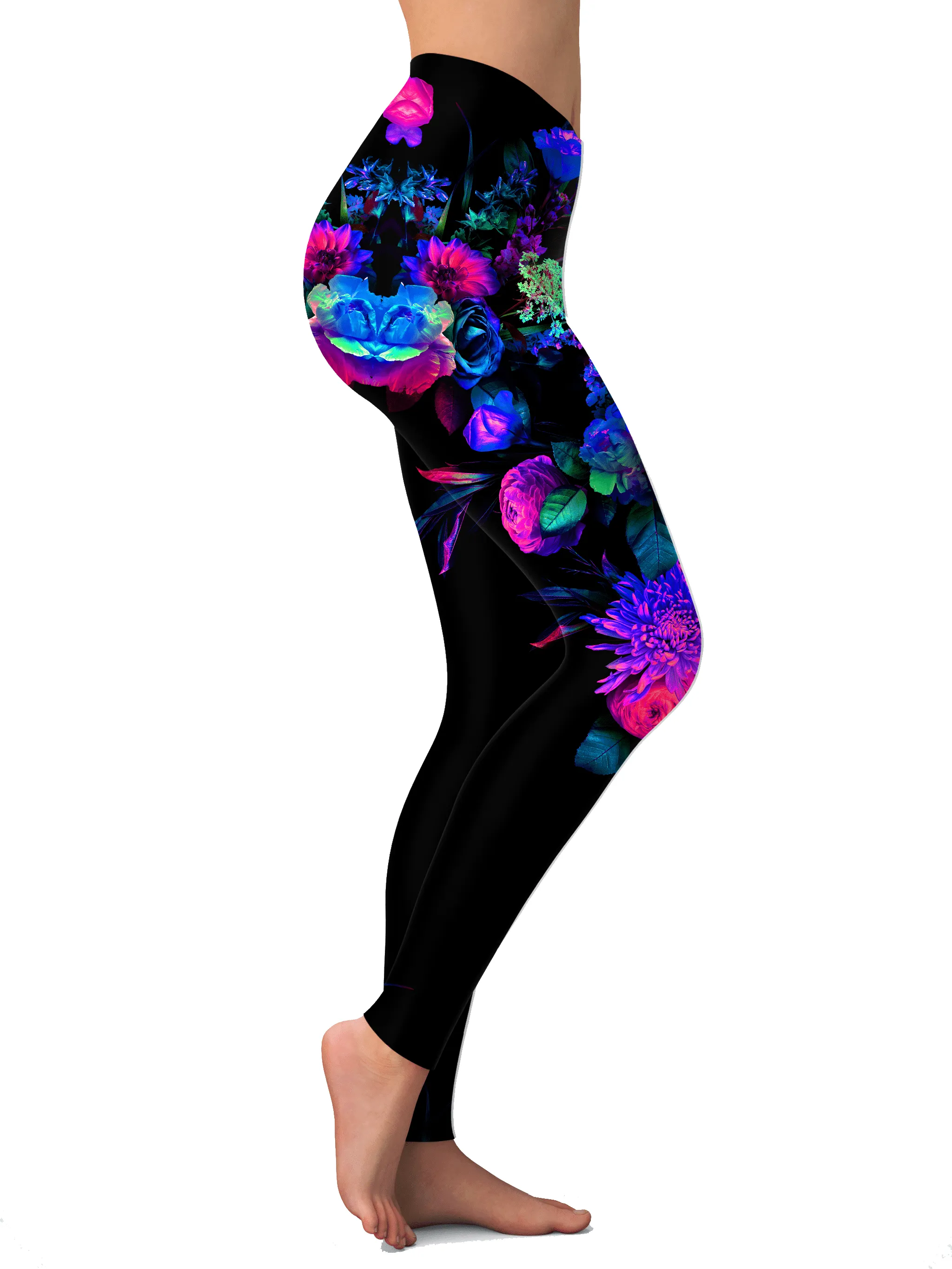 Black Floral Leggings