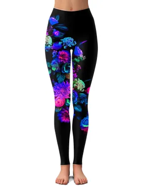 Black Floral Leggings