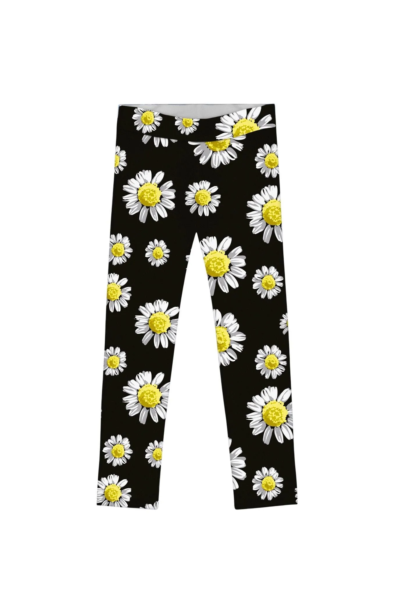 Black Floral Printed Leggings for Girls - Oopsy Daisy Lucy Cute