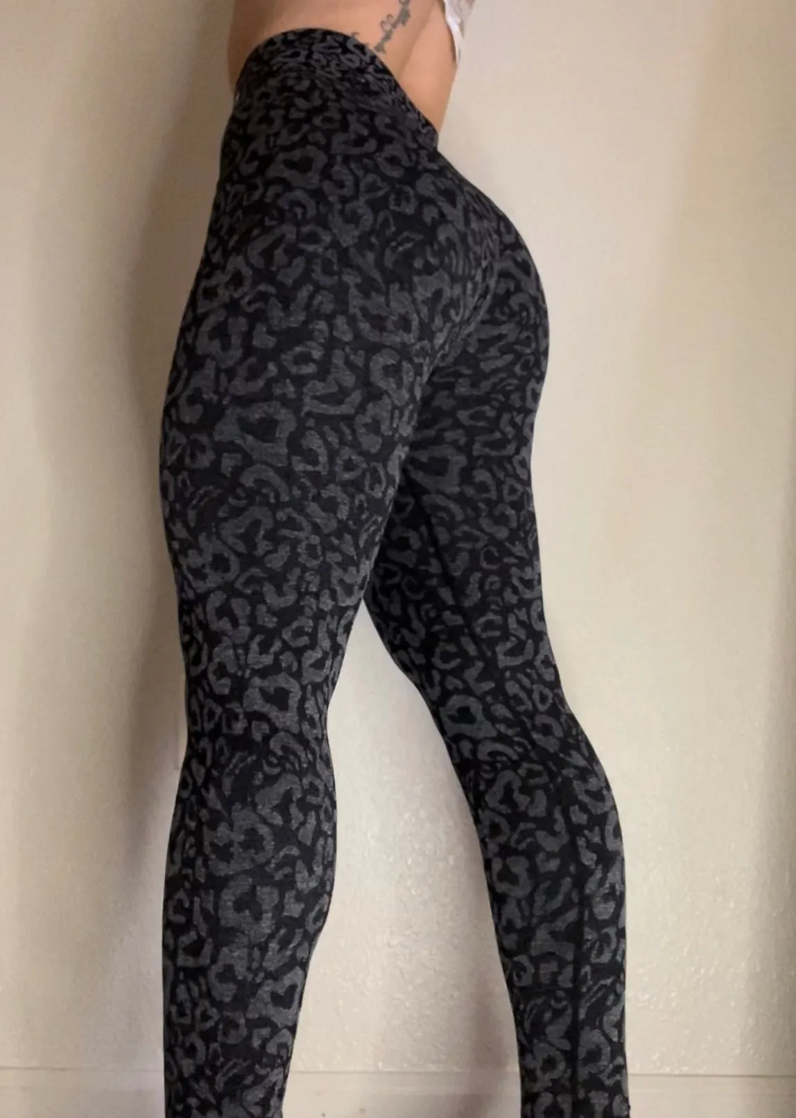 Black Leopard Print Leggings