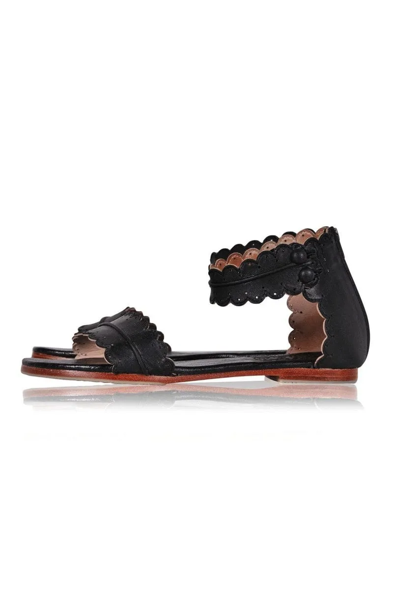 Black Midsummer Sandals