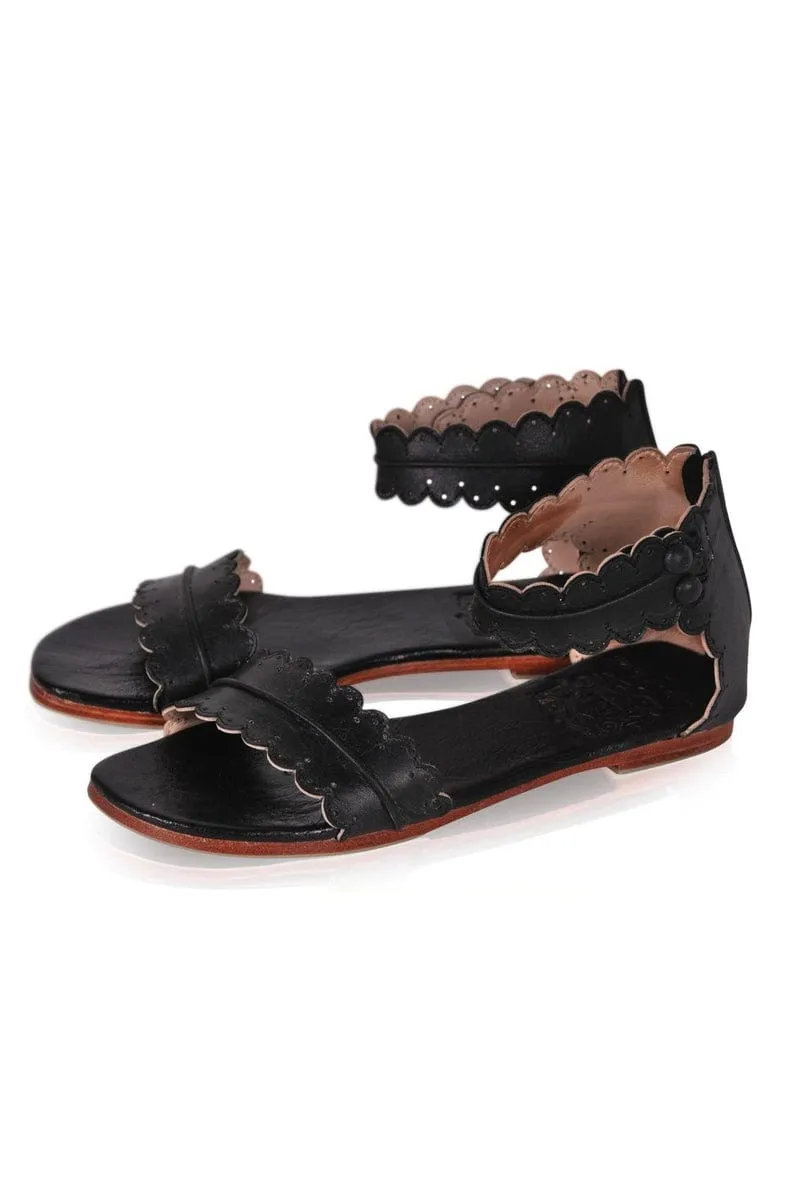 Black Midsummer Sandals