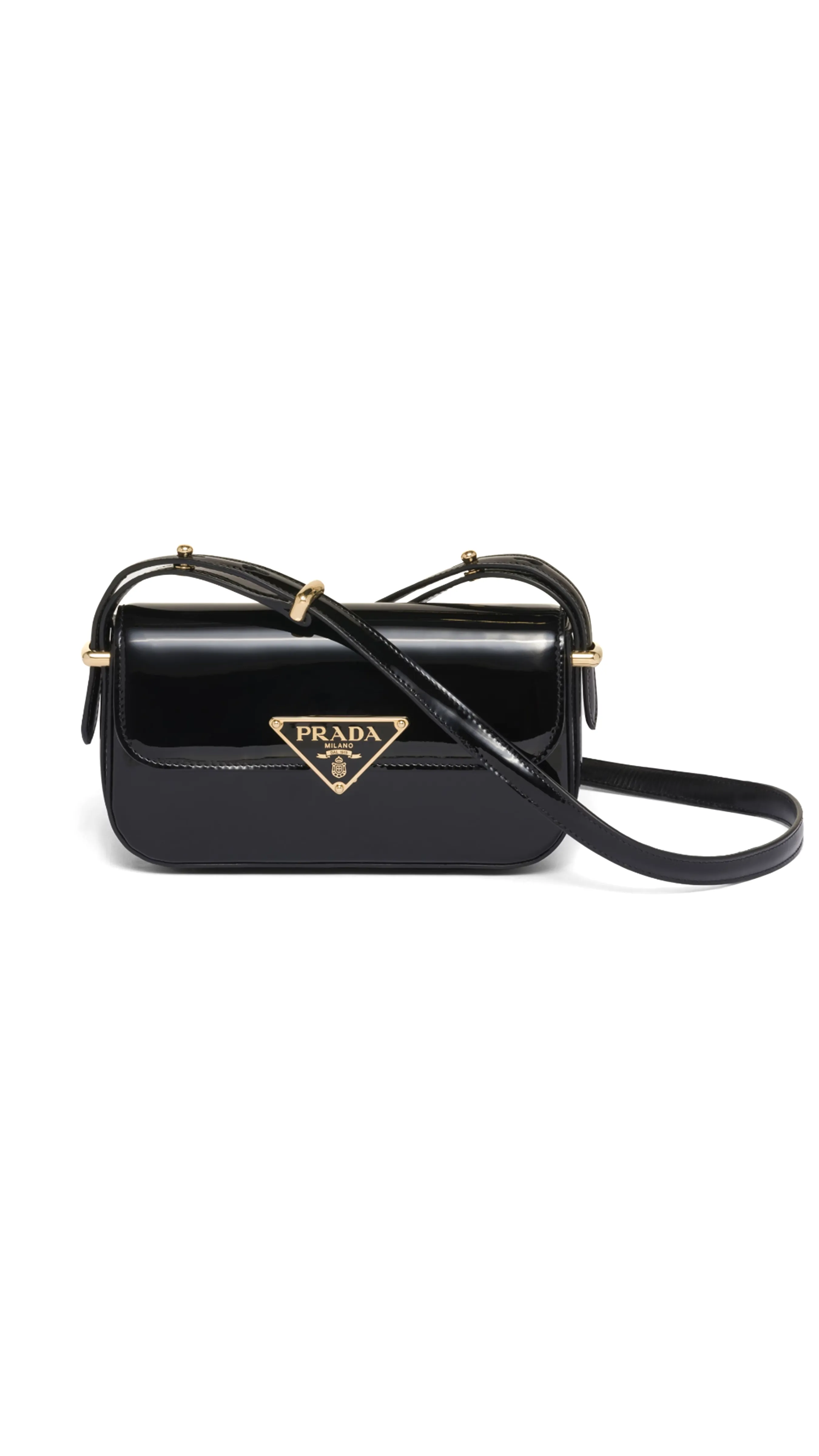 Black Patent Leather Shoulder Bag