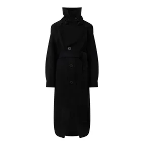 Black Vigor Deconstructed Coat by ISSEY MIYAKE