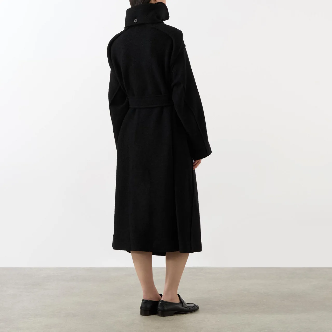 Black Vigor Deconstructed Coat by ISSEY MIYAKE