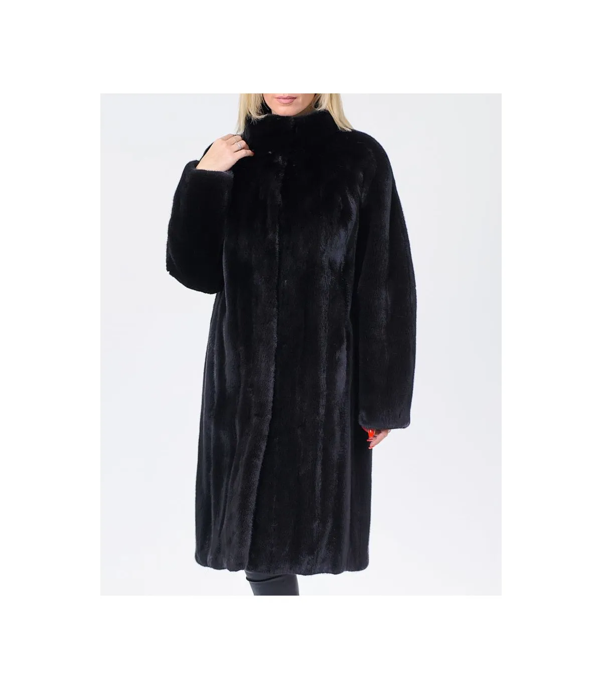 BLACKGLAMA Mink Fur Coat - Top Quality from FurSource