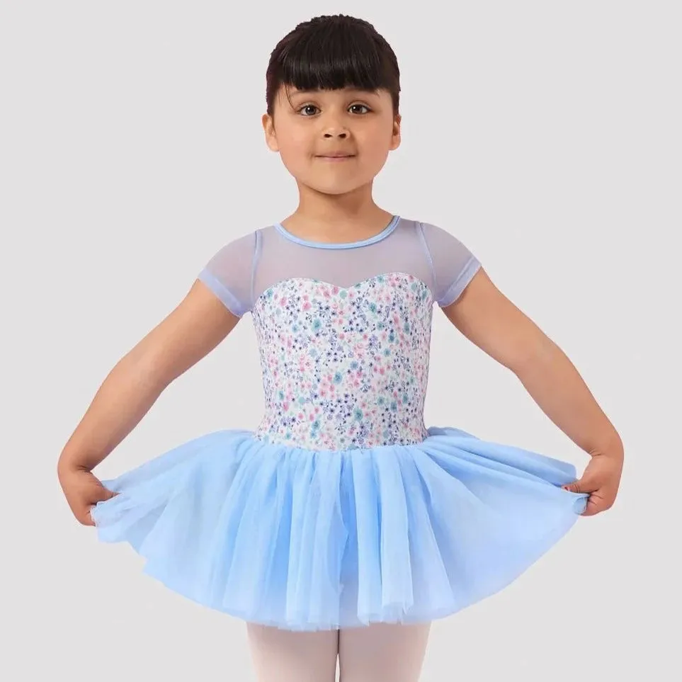 Bloch Mirella Baby Blue Floral Tutu Leotard with Ditsy Print