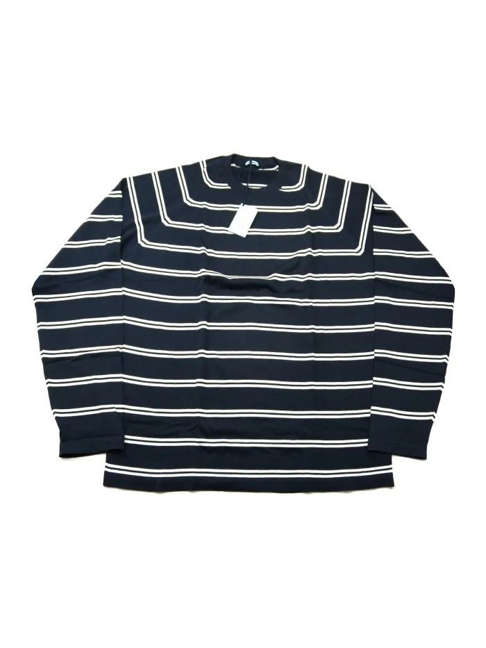 Blue and White Horizontal Lines Malo Sweater PE28AFE0006E619007 100803