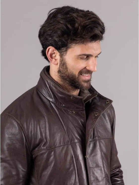 Brown Garstone Leather Coat