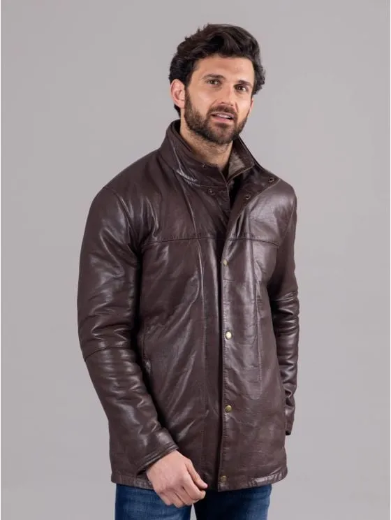 Brown Garstone Leather Coat