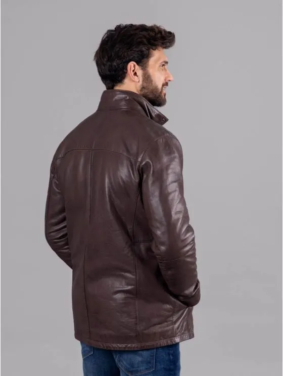 Brown Garstone Leather Coat