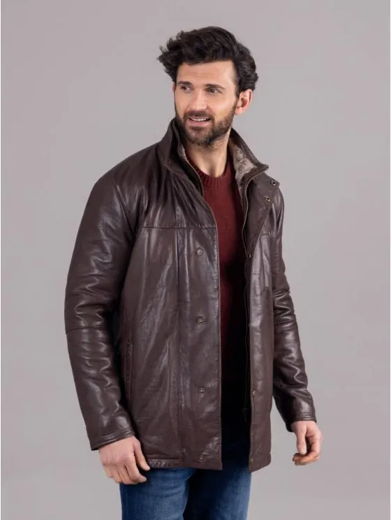 Brown Garstone Leather Coat