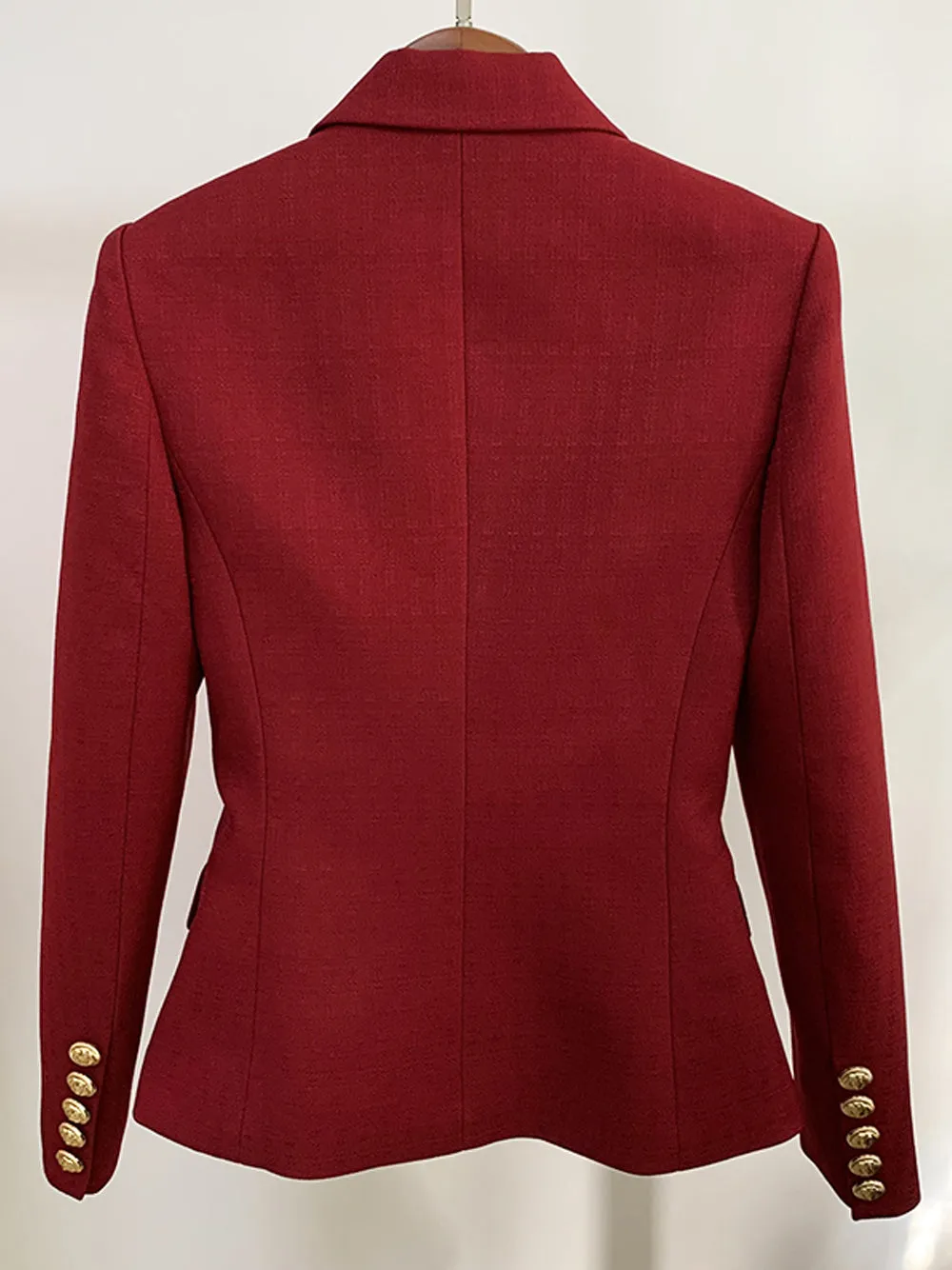 Burgundy Double Breasted Blazer Slim Fit