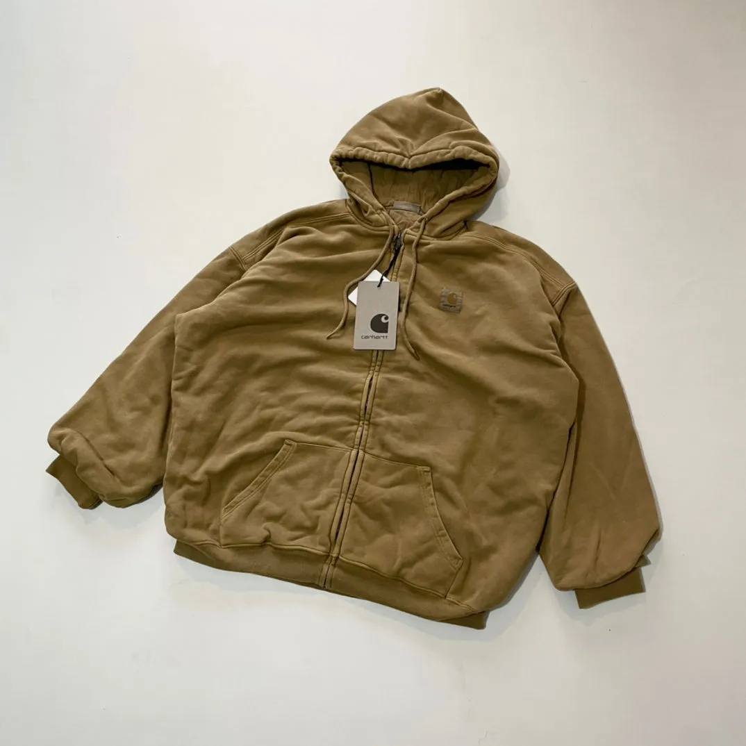 Carhartt J130 Heavyweight Vintage Washed Hooded Jacket Unisex Retro Outerwear - Shop Now