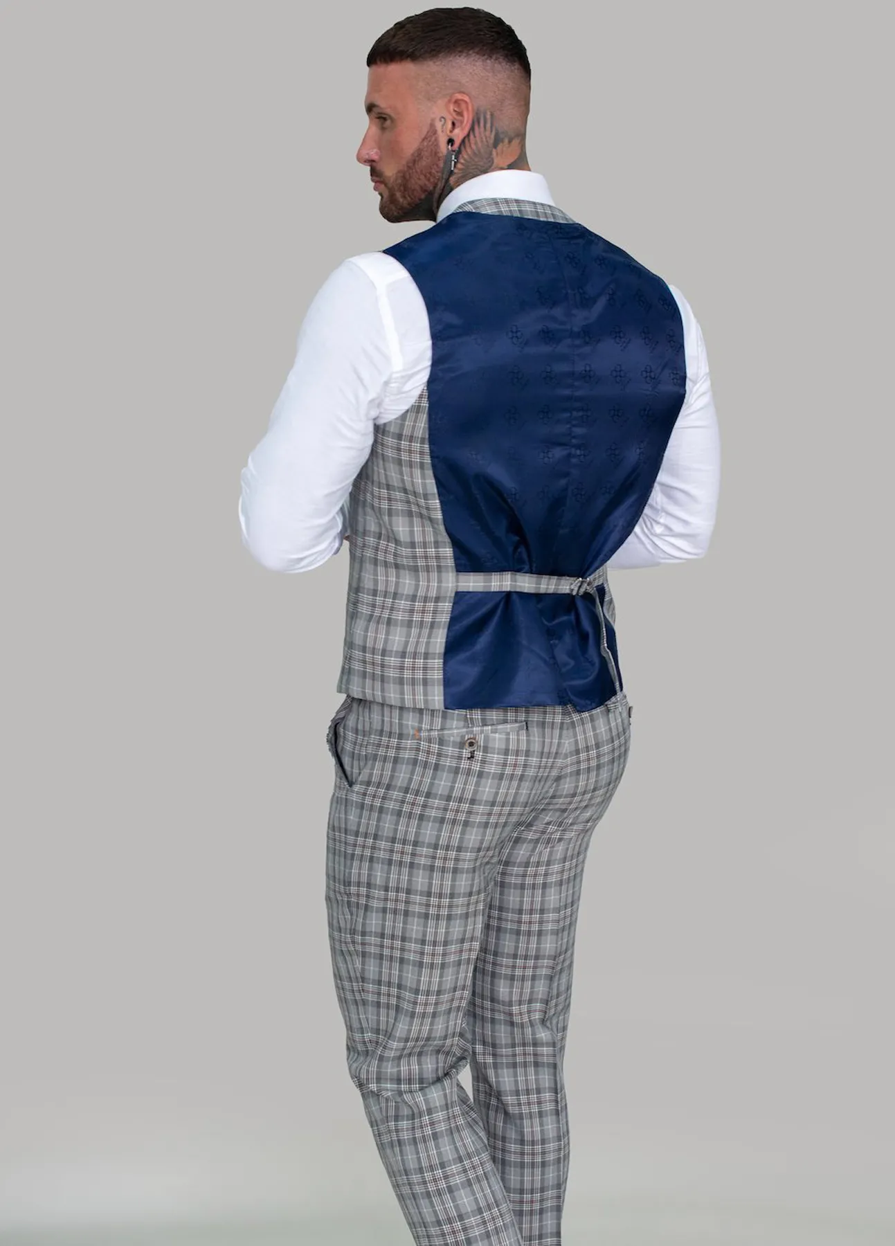 Cavan Callie Slim Fit Check Trousers