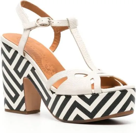 Chie Mihara Jinga 110mm Patterned Sandals White