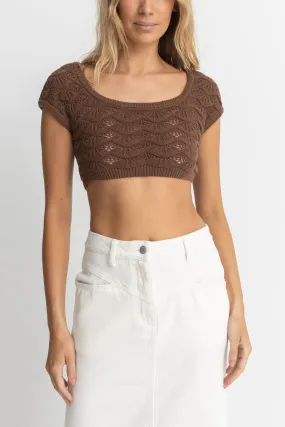 Chocolate Brown Cap Sleeve Top