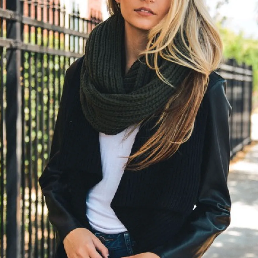 Chunky Braided Infinity Scarf - Available in Multiple Colors