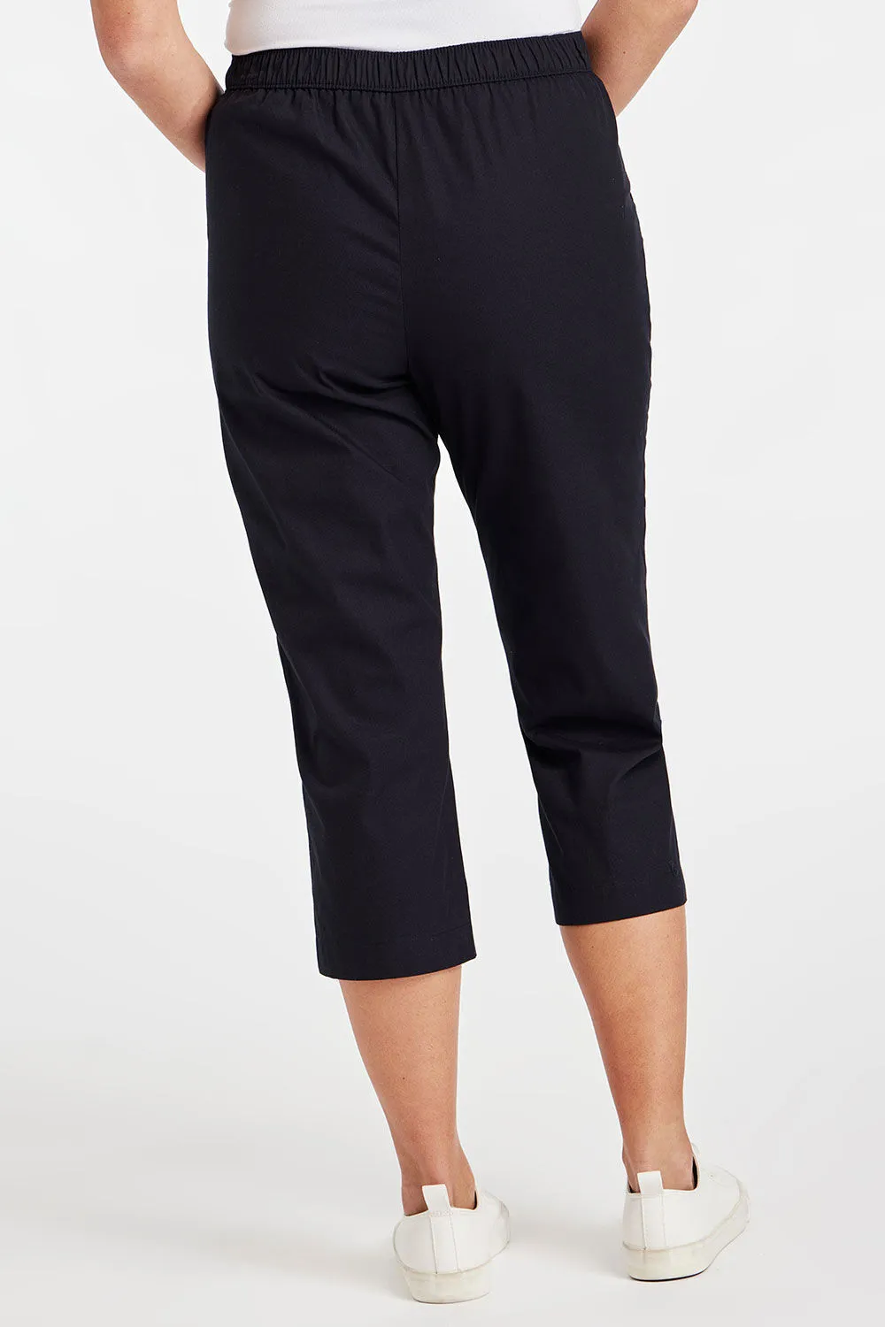 Cropped Elasticated Trousers Women's Bottoms