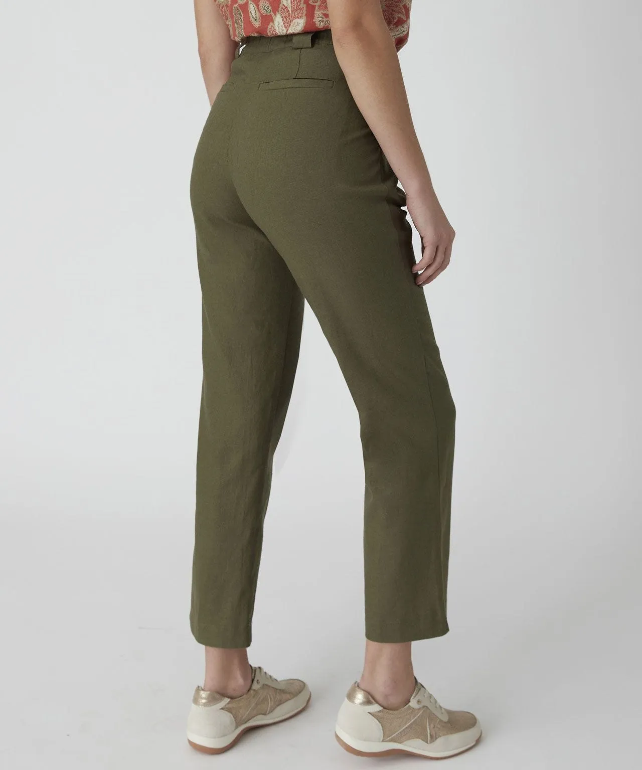 Linen Rich Cropped Trousers